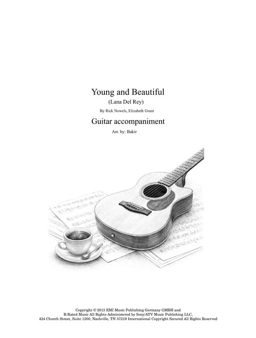 Young And Beautiful (Arr. Bakir) - Lana Del Ray (Guitar Tab)