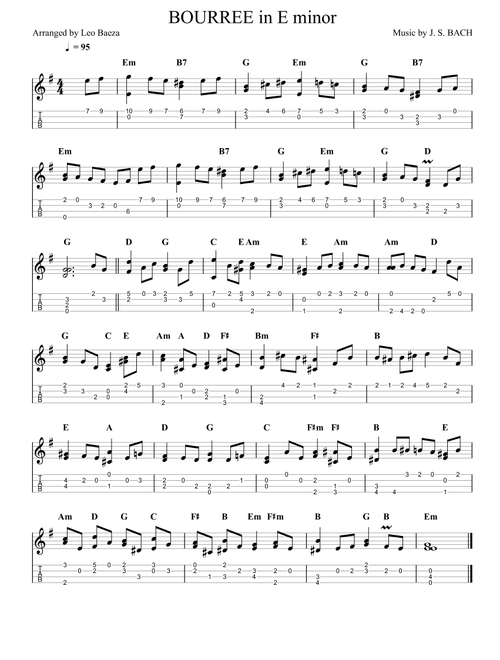 Bourree in E minor (Arr. Leo Baeza) - J. S. Bach (Ukulele)