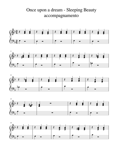 Once upon a dream - Sleeping Beauty - accompagnamento