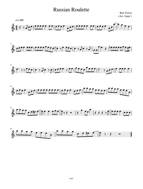 Red Velvet - Russian Roulette (Saxophone Alto)