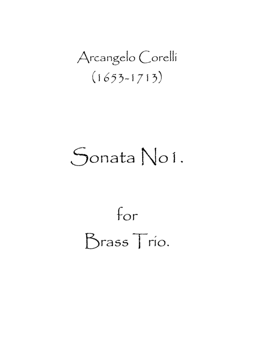 Sonata No.1 (Arr. Spence Bundy) (Brass Ensemble)