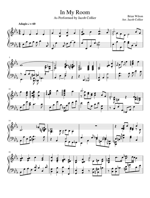 In My Room (As performed by Jacob Collier)