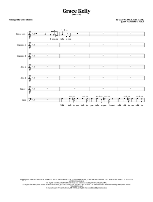 Grace Kelly (Arr. Deke Sharon) - Mika (Choral)