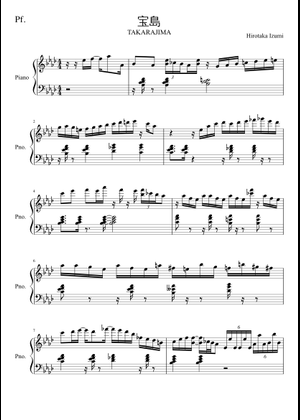 TAKARAJIMA – T-Square TAKARAJIMA FUJII KAZE TRANSCRIPTION Sheet Music ...