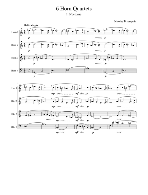 6 Horn Quartets