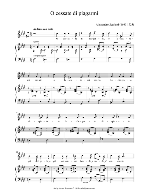 Scarlatti - O cessate di piagarmi - f minor