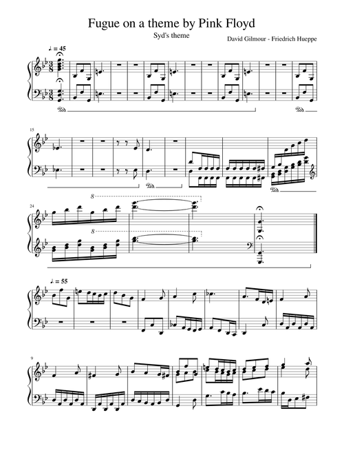 Fugue on a theme by Pink Floyd