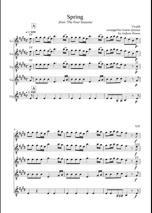 Spring from the Four Seasons – Antonio Vivaldi Sheet Music for ...