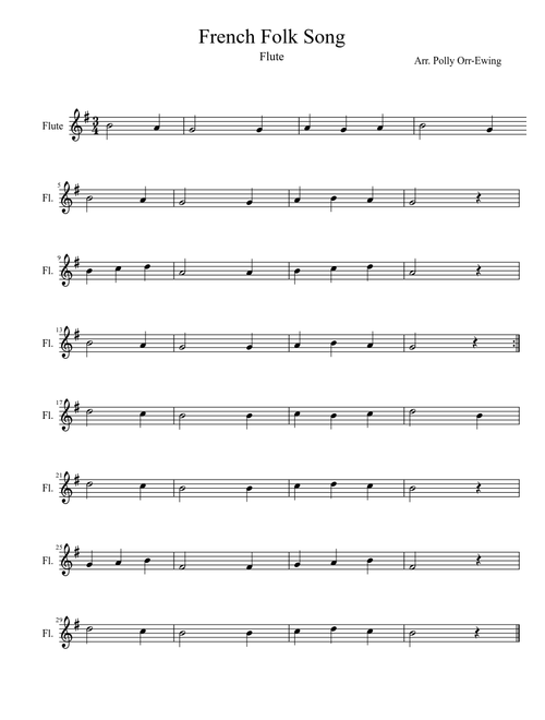 French Folk Song flute