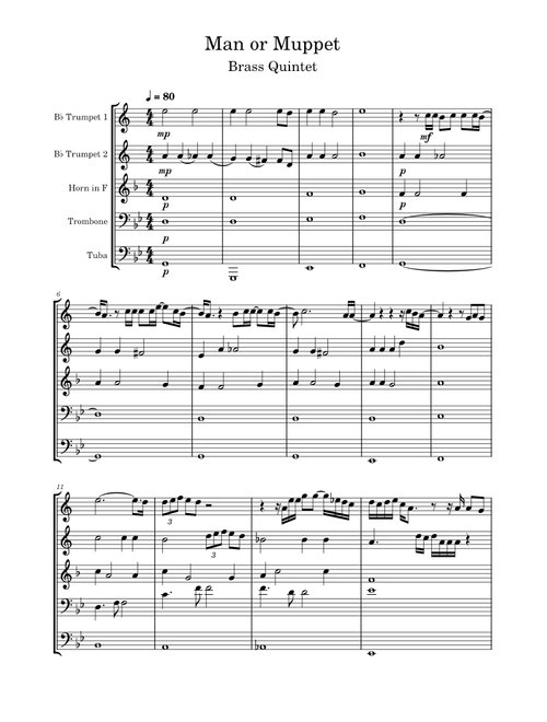 Man or Muppet (Brass Quintet)