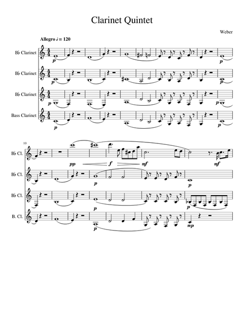 Weber Clarinet Quintet
