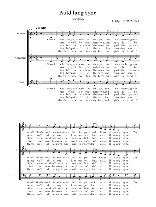 Auld lang syne – Anonymous