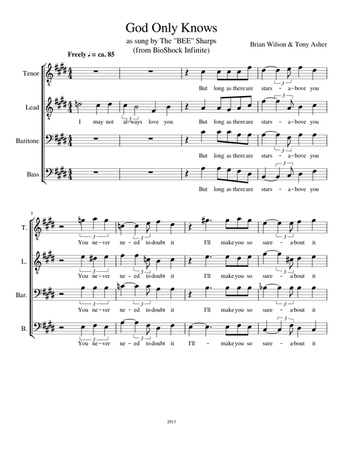 God Only Knows (TTBB) *UPDATED