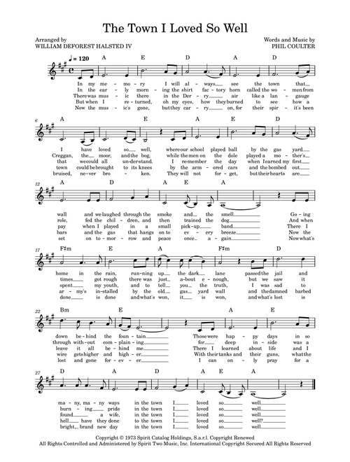 The Town I Loved So Well (Arr. William Halsted) - Nathan Carter (Lead Sheet - Fake Book)