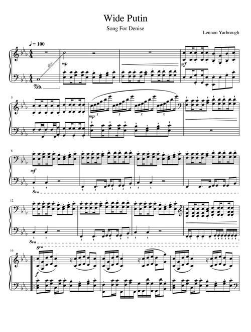 Wide Putin (Piano Arangement)