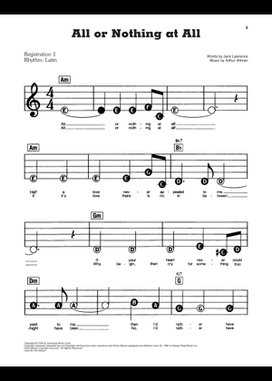 ヴォーカル＆ビッグバンド譜「ALL OR NOTHING AT ALL」(絶版