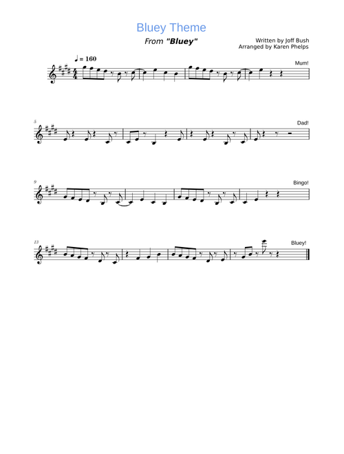 "Bluey" Theme Song - Beginner Friendly