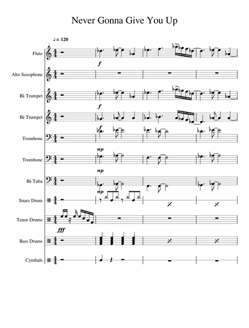 Never Gonna Give You Up (Marching Band Arrangement)