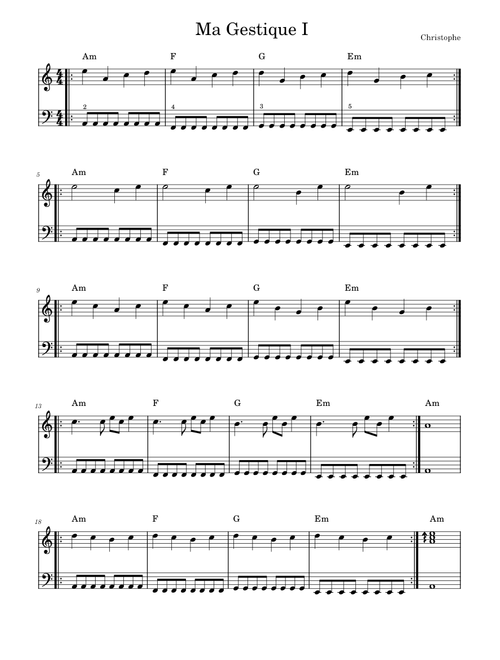 Ma Gestique I - Piano