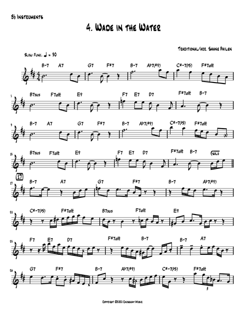 Wade In The Water - Bb Instruments (Arr. Shane Philen) - Traditional (Small Ensemble)