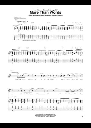 Extreme - More than words Sheet Music for Saxophone alto
