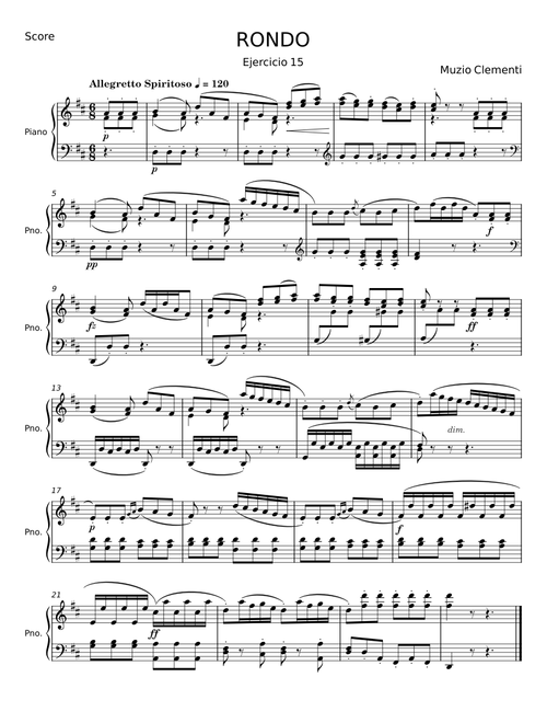 Op. 35 sonatina III rondò - Muzio Clementi