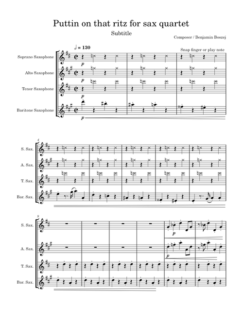 Puttin on the ritz – Irving Berlin