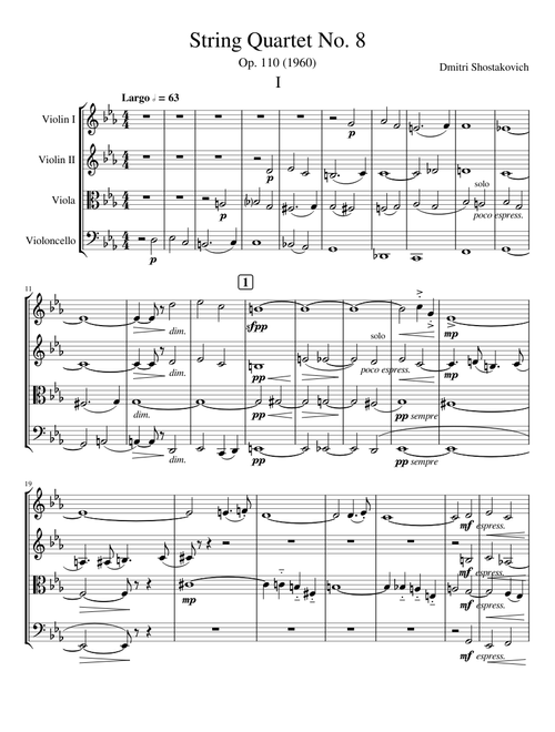 String Quartet No. 8 in C Minor, Op. 110 | Dmitri Shostakovich