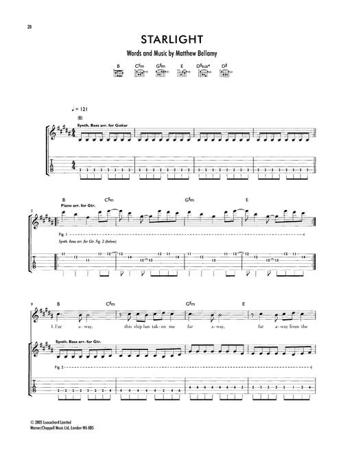 Starlight - Muse (Guitar Tab)