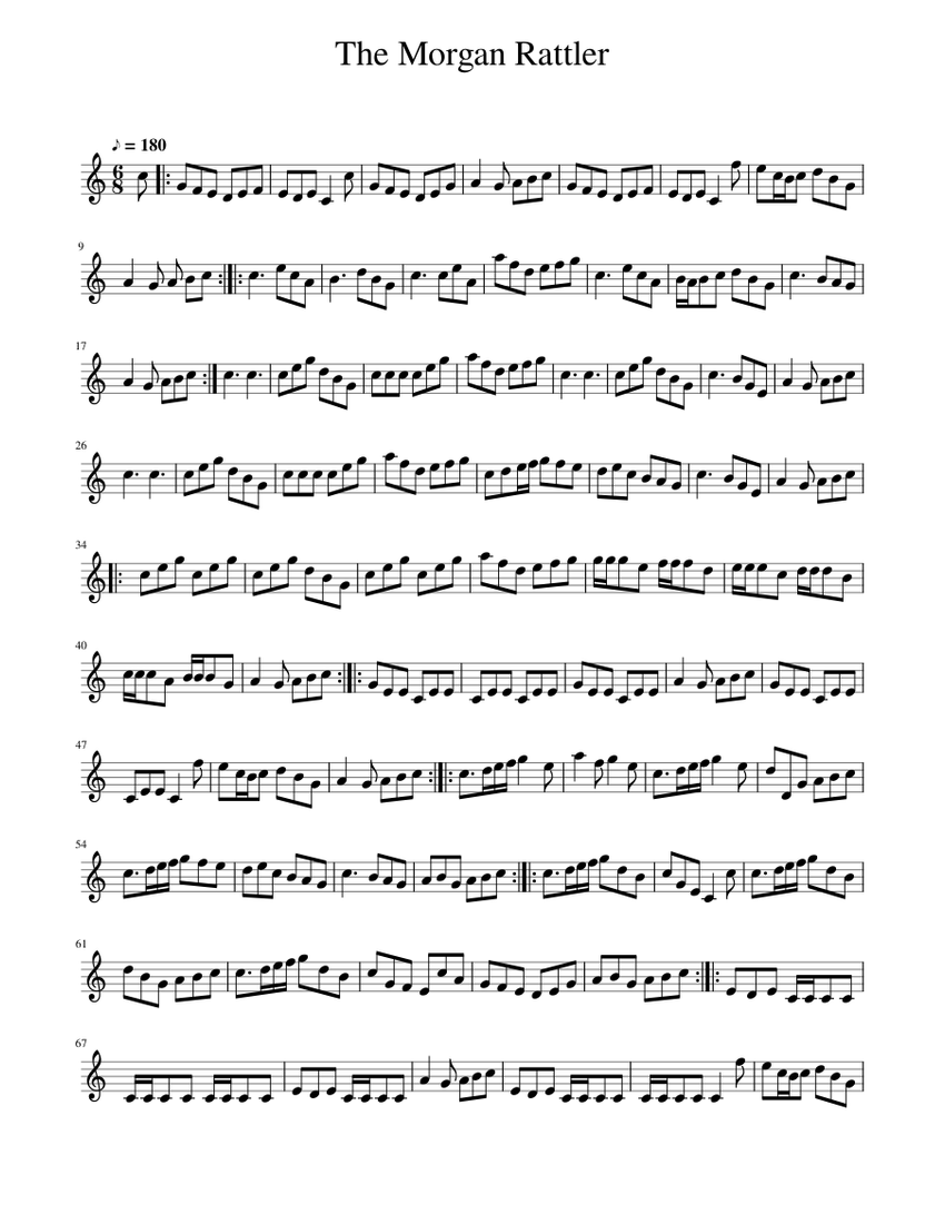 Morgan Rattler The Morgan Rattler Sheet music for Piano (Solo) Easy | Musescore.com