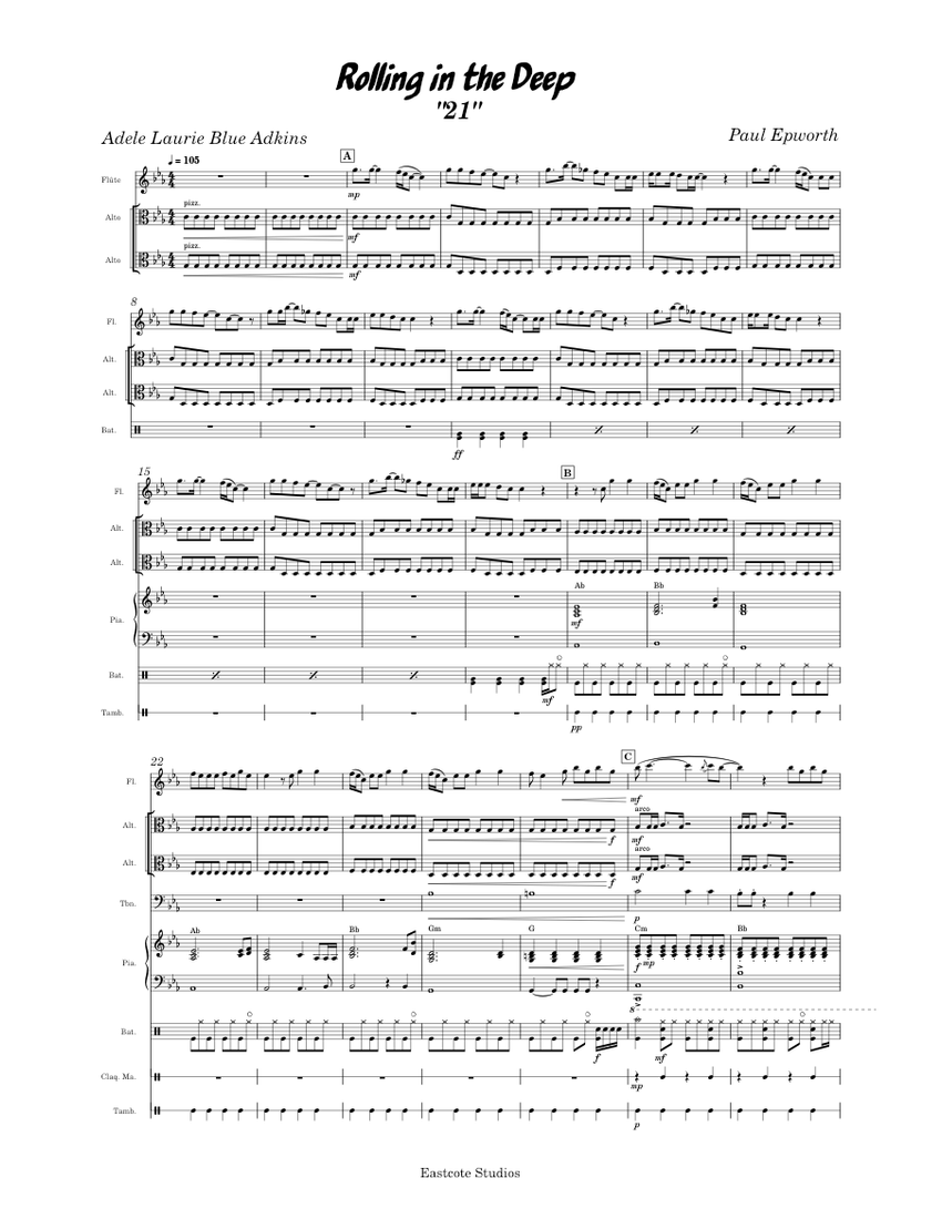 Rolling in the deep flute on sale