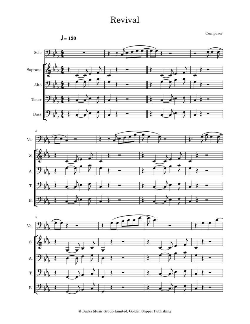 Revival Gregory Porter Revival Sheet music for Soprano, Alto, Tenor