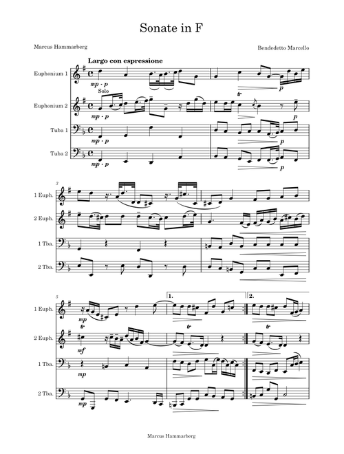 Cello Sonata nr. 1, F-major – Benedetto Marcello