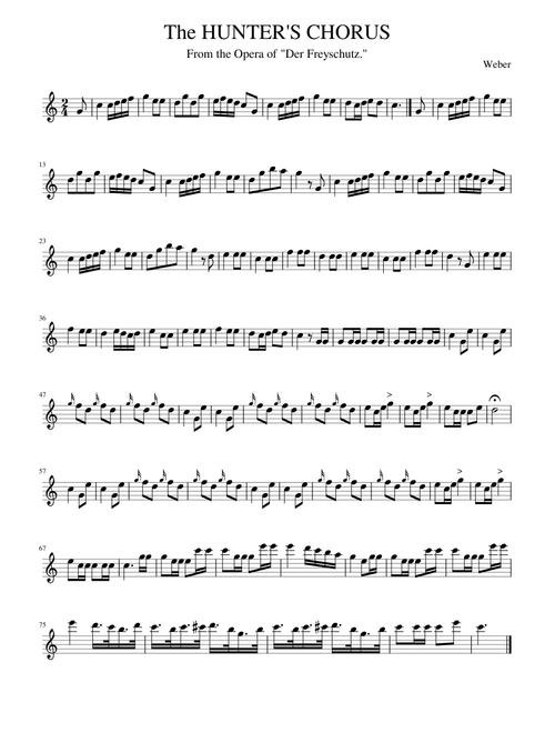 Weber - The HUNTER'S CHORUS