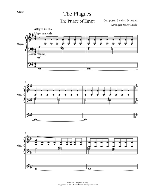 (OLD!!!) The Plagues (The Prince of Egypt) Organ Cover