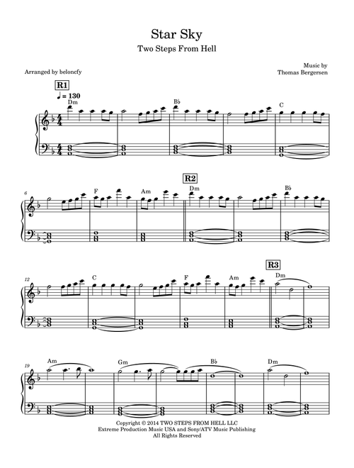 Star Sky - Trailer (Arr. beloncfy) - Thomas Bergersen (Organ)