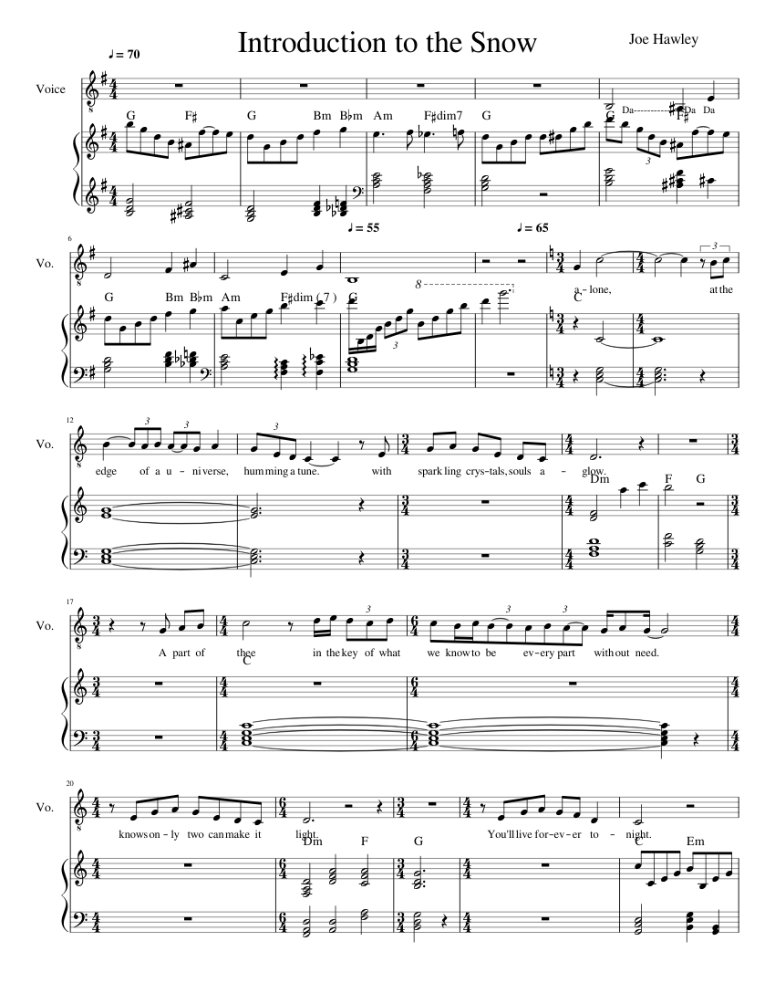 【激安大特価！】 Introduction Piano for music Sheet (piano/vocal) Snow the to アート・デザイン・音楽