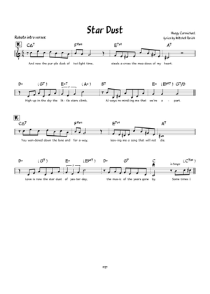 Stardust – Hoagy Carmichael Stardust.mscz Sheet Music with Chords