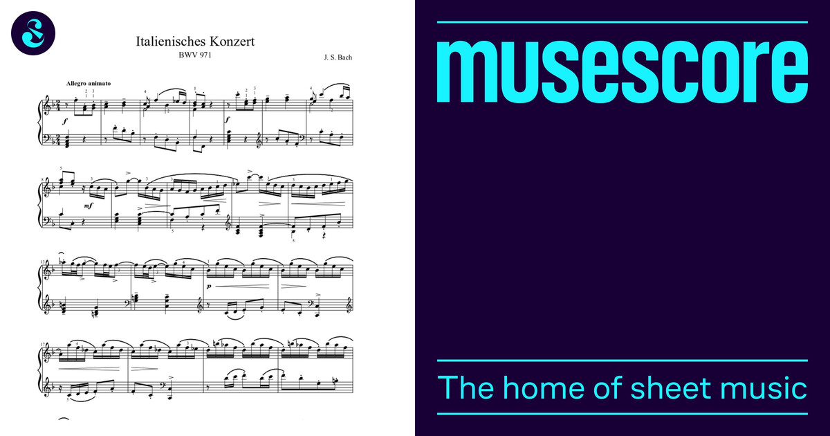 Italian Concert BWV 971 Sheet Music for Piano (Solo) | MuseScore.com