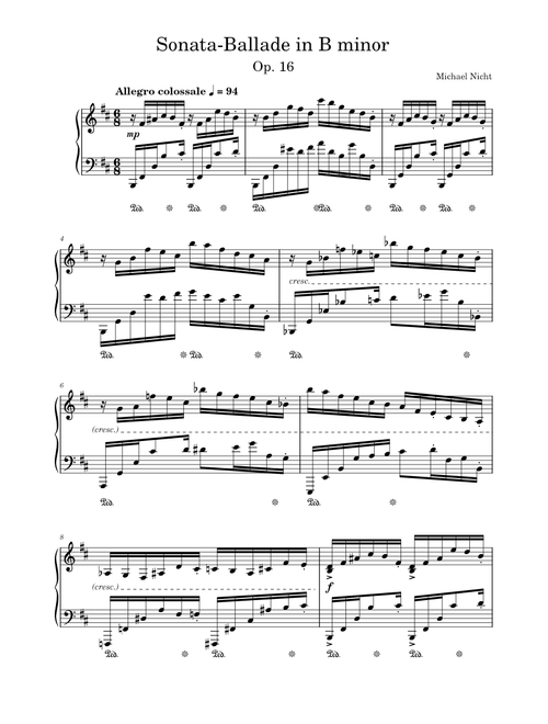“Sonata-Ballade” in B minor, Op. 16