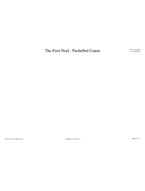 The First Noel - Pachelbel Canon - natal 2020