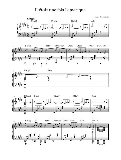 Once upon a time in america – Ennio Morricone ennio Il était une fois l'amerique