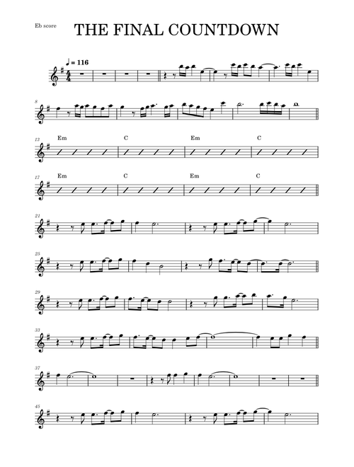 The Final Countdown – Europe (ALTO SAX RMX)