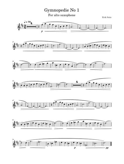 Gymnopédie No.1 – Erik Satie