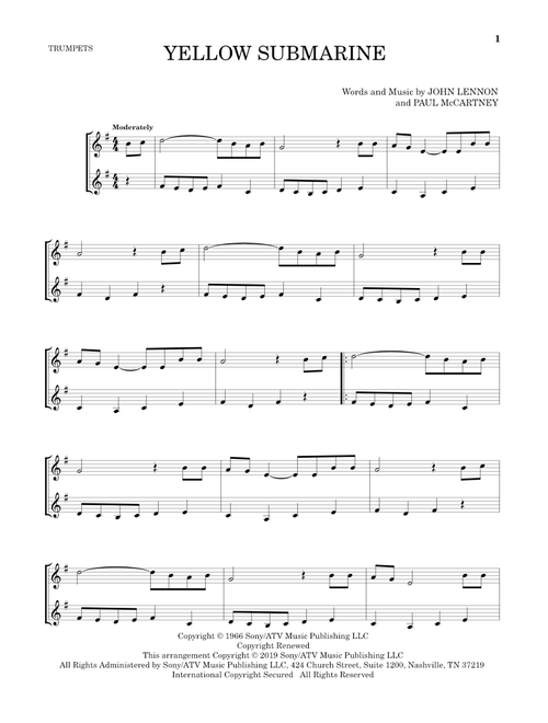Yellow Submarine - The Beatles (Trumpet Duet)