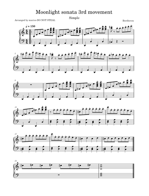 Sonata No. 14, Moonlight – Ludwig van Beethoven