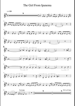 The Girl From Ipanema (Garota De Ipanema) - Piano