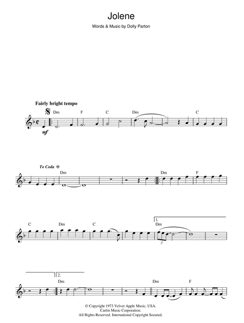 Jolene - Dolly Parton (Flute Solo)