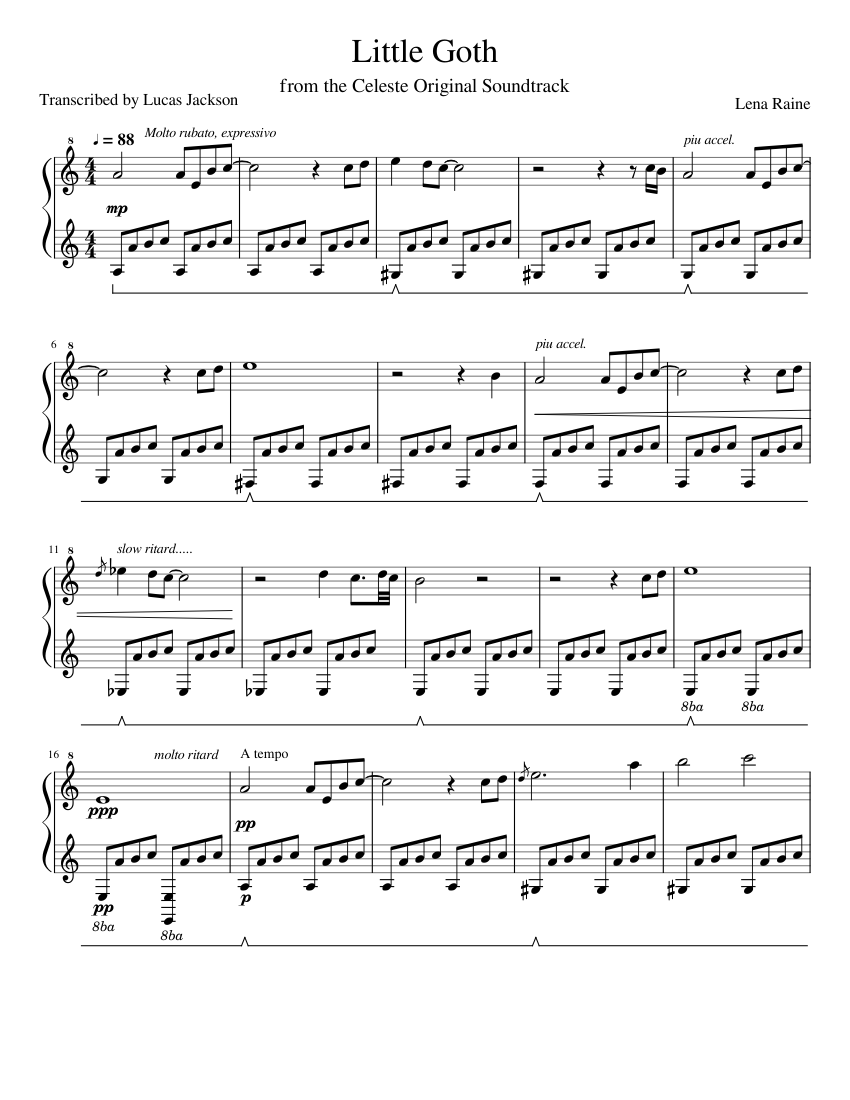 Little Goth Sheet Music for Piano (Solo) | MuseScore.com