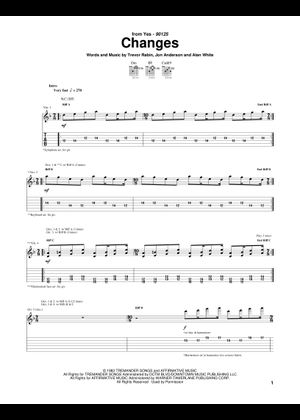 Changes - Yes Sheet Music for Tuba, Synthesizer, Trumpet other (Mixed ...
